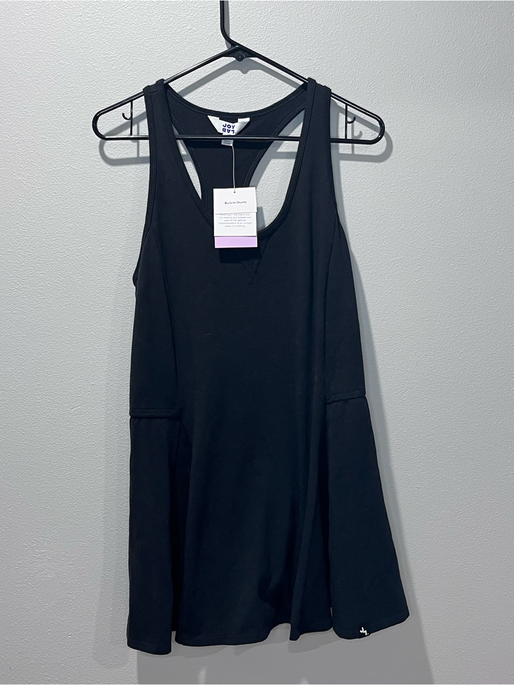 JoyLab Black Scoop Neck Racerback Mini Dress